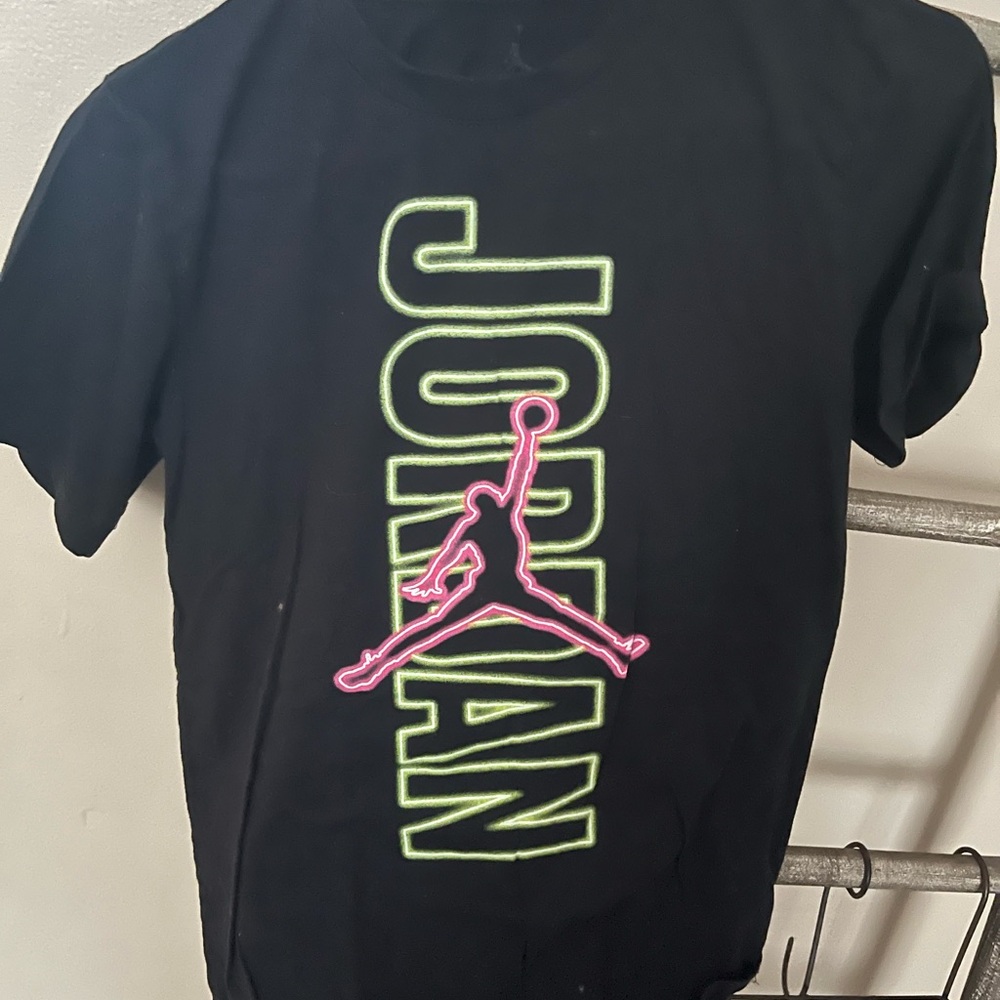 Jordan Tee with Neon Pink and Green Accents